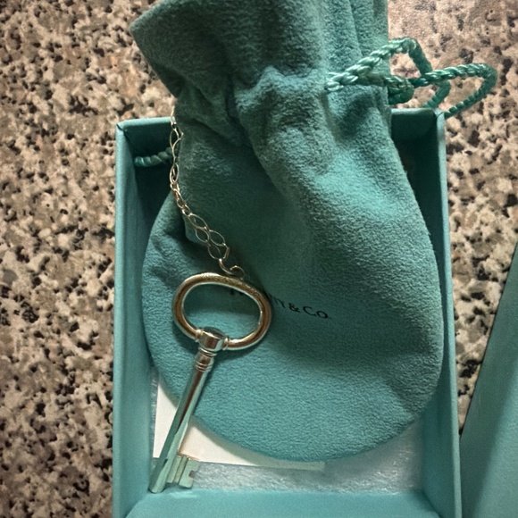 Tiffany & Co. Silver Key Pendant Necklace - Picture 1 of 3